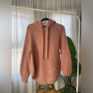 Madewell Dusty Pink Hooded Sweater will blend size XS oversized